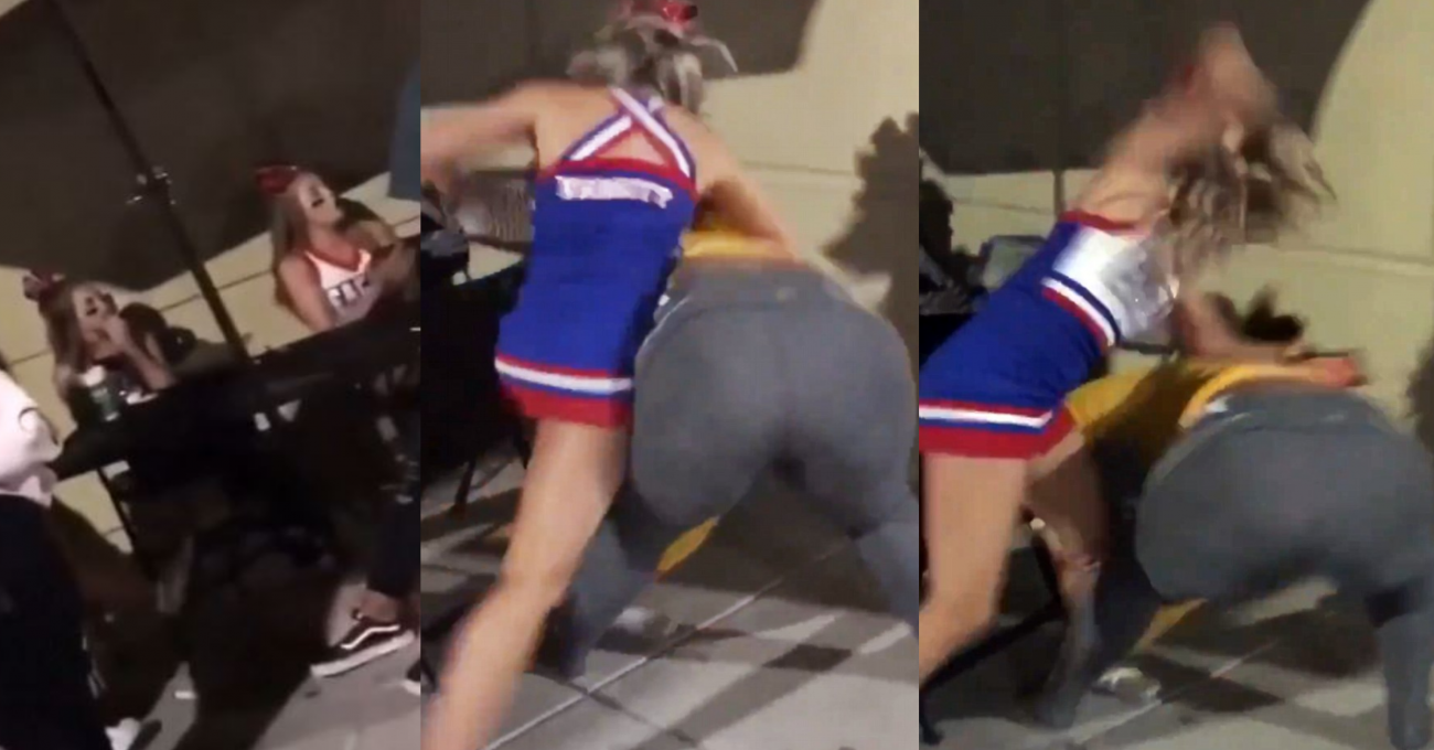 cheerleader destroys bully
